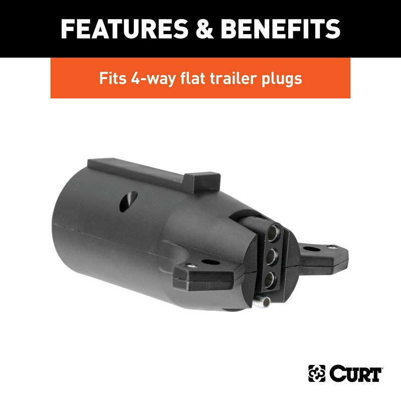 Curt 57241 Electrical Adapter, Includes: 4-Way Flat, 4-Way Round, 5-Way Flat, 6-Way Round, 7-Way RV Blades