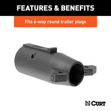 Curt 57661 Electrical Adapter, 7-Way, Includes: 4-Way Flat, 4-Way Round, 5-Way Flat, 6-Way Round, 7-Way RV Blades