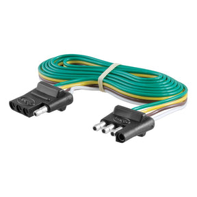 Curt 58051 4-Way Flat Connector Plug and Socket, For: Vehicles and Trailers with 2-Wire Systems