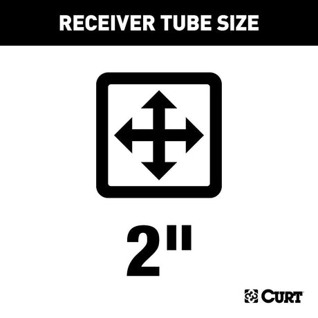 Curt 19030 Bumper Hitch, Steel, Gloss Black