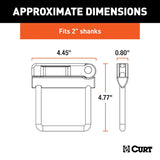 Curt 22325 Hitch Clamp, Anti-Rattle, Aluminum/Stainless Steel, Zinc-Plated, Clear