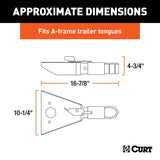 Curt 25227 Trailer Coupler, 12,500 lb, 2-5/16 in Ball, Powder-Coated