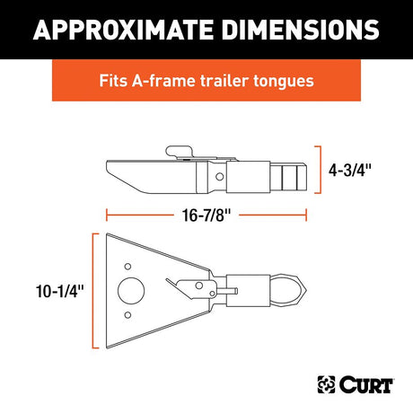 Curt 25227 Trailer Coupler, 12,500 lb, 2-5/16 in Ball, Powder-Coated