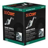 Curt 29433 Hand Crank Winch with 15 ft Strap, Hand Crank, 900 lb, Steel