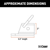 Curt 45006 Tongue Adapter with Receiver, Steel, Powder-Coated