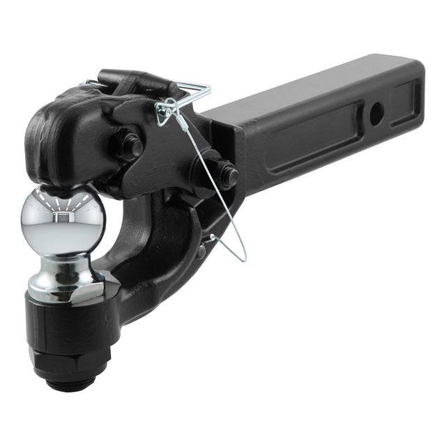 Curt 48007 Ball and Pintle Combination, 2 in Dia Eye, 10,000, 16,000 lb Working Load, Steel, Powder-Coated