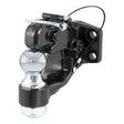 Curt 48190 Ball and Pintle Combination, 10,000 lb, 16,000 lb Working Load, Powder-Coated, 2 in Dia Eye, Steel