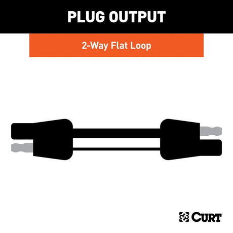 Curt 58021 Connector Plug and Socket with 12 in Wire