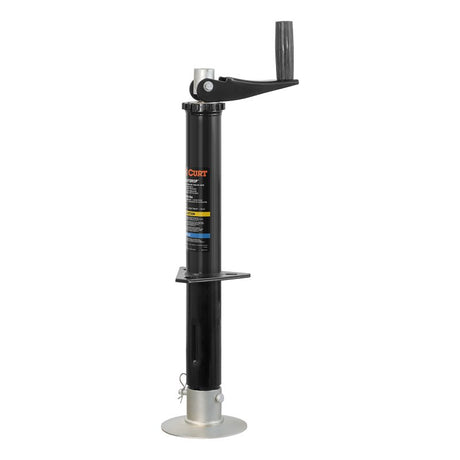 CURT Quick Drop 733926 Tongue Jack, 2000 lb Lifting, 14 in Max Lift H, 5 in OAH
