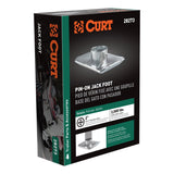 Curt 28273 Jack Foot, For: 2 in Dia Tube, 2000 lb, Pin-On Locking, Steel, Clear Zinc