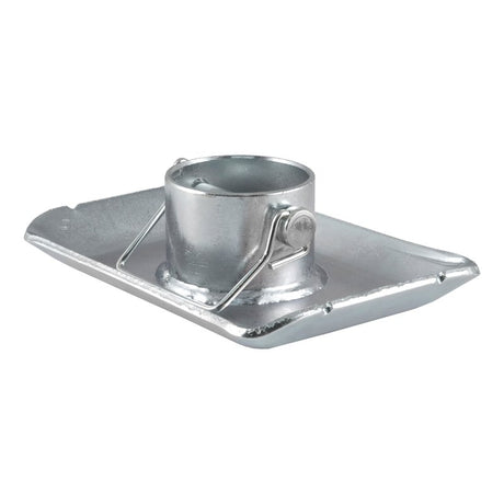 Curt 28273 Jack Foot, For: 2 in Dia Tube, 2000 lb, Pin-On Locking, Steel, Clear Zinc