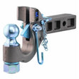 Curt SecureLatch Series 48407 Ball and Pintle Hitch, 2 in, 2-1/2 to 3 in Dia Eye, 6 in H, Carbon Steel