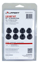 Lippert 2024039635 Swiveling Flange Nut Kit, Zinc-Plated, Black, For: Trailer Wheel Bolt and Axle