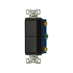 Eaton 7728BK-BOX Combination Switch, 15 A, 120/277 V, Polycarbonate/PVC/Steel Housing Material, Black, Pack of 10