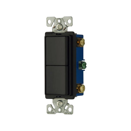Eaton 7728BK-BOX Combination Switch, 15 A, 120/277 V, Polycarbonate/PVC/Steel Housing Material, Black, Pack of 10