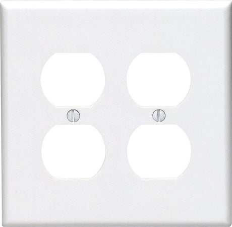 Leviton Midway White 2 gang Nylon Duplex Wall Plate 1 pk, Pack of 25