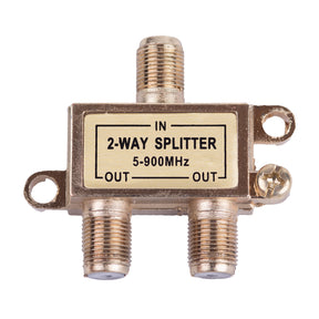 Monster Just Hook It Up 2 Way Coax Splitter 75 ohm 900 MHz 1 pk, Pack of 4