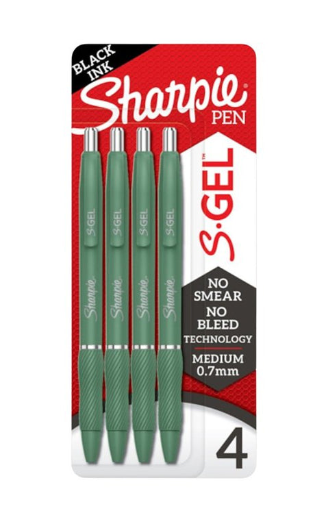 Sharpie S-Gel Series 2195731 Pen, 0.7 mm Tip, Medium Tip, Black Ink, Gel Ink, Contoured Grip