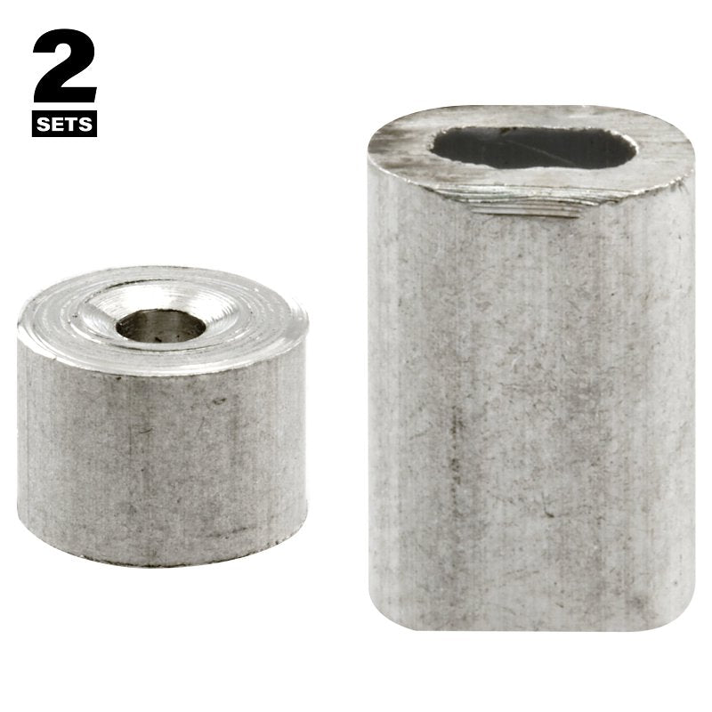 Prime-Line GD 12149 Cable Ferrule and Stop, 1/16 in Dia Dimensions, Aluminum