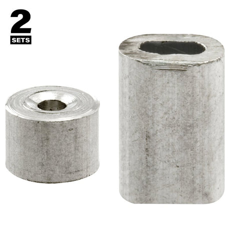 Prime-Line GD 12149 Cable Ferrule and Stop, 1/16 in Dia Dimensions, Aluminum