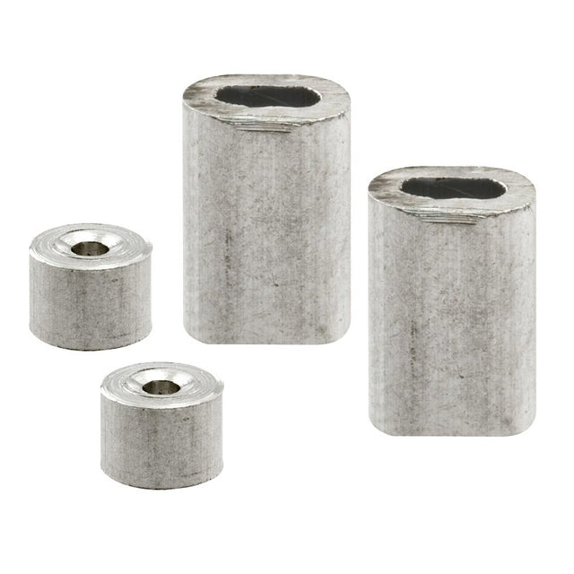 Prime-Line GD 12149 Cable Ferrule and Stop, 1/16 in Dia Dimensions, Aluminum