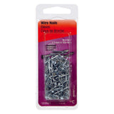HILLMAN No. 19 1/2 in. Wire Galvanized Steel Nail Flat Head 2 oz, Pack of 6