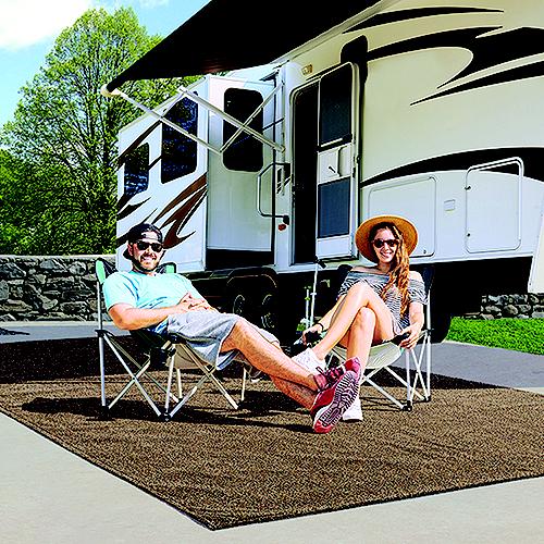 Prest-O-Fit 21201 Surface Mate Patio Rug, 8' x 12', Brown