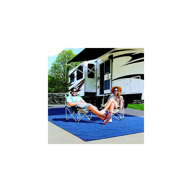 Prest-O-Fit 21183 Surface Mate Patio Rug, 6' x 9', Imperial Blue