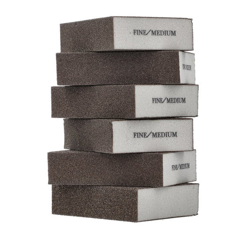 Norton MultiSand 02081 Sanding Sponge, 4 in L, 2-3/4 in W, 75 Grit, Fine, Medium, Silicone Carbide Abrasive