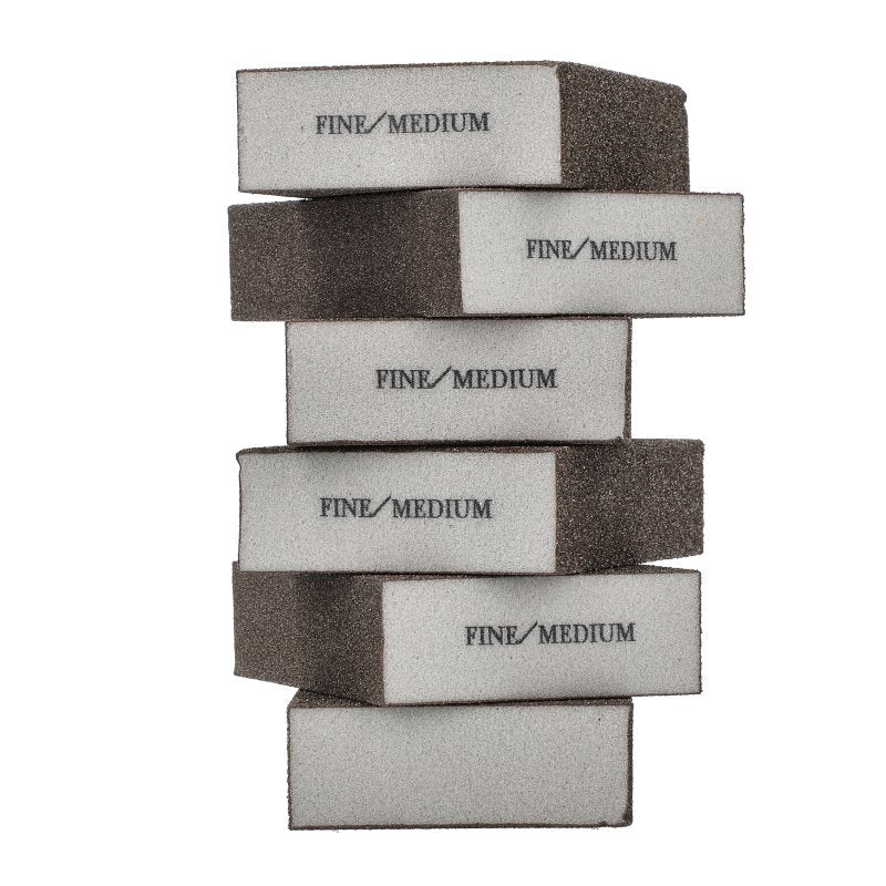Norton MultiSand 02081 Sanding Sponge, 4 in L, 2-3/4 in W, 75 Grit, Fine, Medium, Silicone Carbide Abrasive