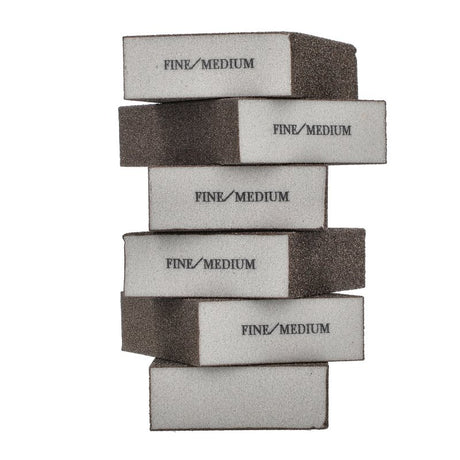Norton MultiSand 02081 Sanding Sponge, 4 in L, 2-3/4 in W, 75 Grit, Fine, Medium, Silicone Carbide Abrasive