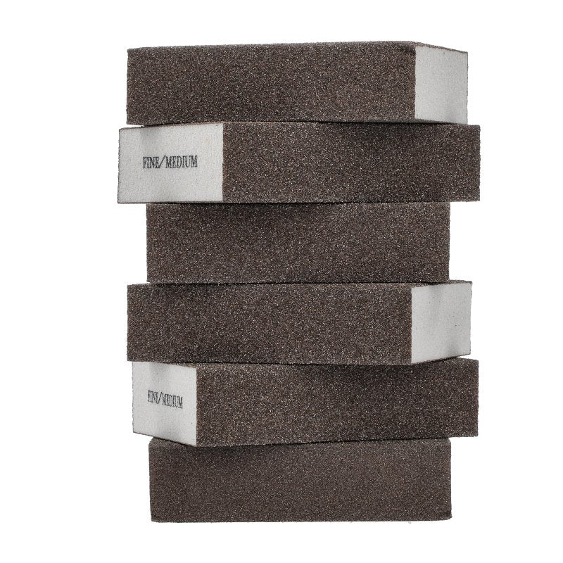 Norton MultiSand 02081 Sanding Sponge, 4 in L, 2-3/4 in W, 75 Grit, Fine, Medium, Silicone Carbide Abrasive