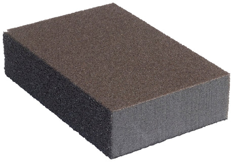 Norton MultiSand 02081 Sanding Sponge, 4 in L, 2-3/4 in W, 75 Grit, Fine, Medium, Silicone Carbide Abrasive