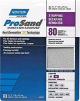 Norton ProSand 07660768163 Sanding Sheet, Tan, 11 in L, 9 in W, Coarse, 80 Grit, Aluminum Oxide Abrasive