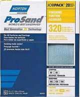 Norton ProSand 07660768166 Sanding Sheet, Tan, 11 in L, 9 in W, Extra Fine, 320 Grit, Aluminum Oxide Abrasive