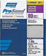 Norton ProSand 07660768174 Sanding Sheet, Tan, 11 in L, 9 in W, Coarse, 80 Grit, Aluminum Oxide Abrasive, Paper Backing
