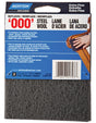 Norton 01727 Steel Wool, 4-3/8 in L, 5-1/2 in W, 000 Grit, Extra Fine, Gray