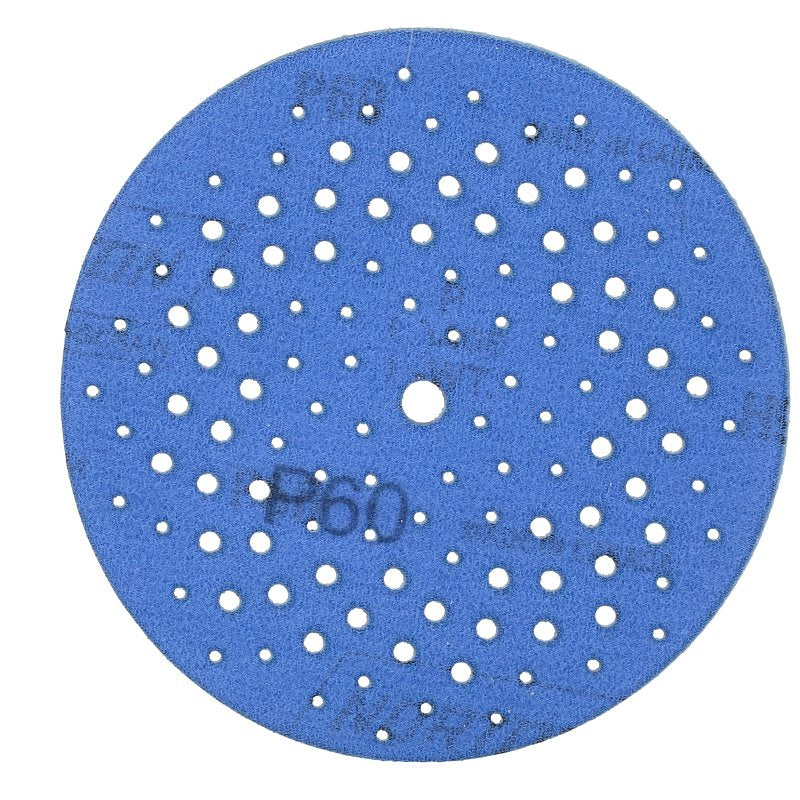 Norton 07660703233 Sanding Disc, 5 in Dia, 11/16 in Arbor, 60 Grit, Coarse, Alumina Ceramic Abrasive, Spiral