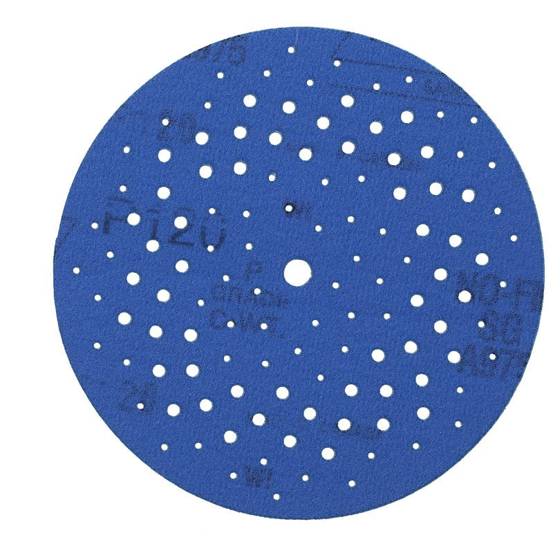 Norton 07660703230 Sanding Disc, 5 in Dia, 11/16 in Arbor, P120 Grit, Medium, Alumina Ceramic Abrasive, Spiral