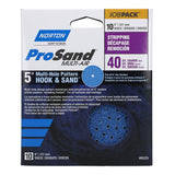 Norton 07660703225 Sanding Disc, 5 in Dia, 11/16 in Arbor, P40 Grit, Extra Coarse, Zirconia Aluminum Abrasive, Spiral