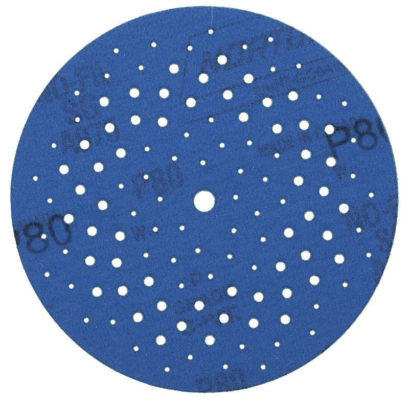 Norton 07660703223 Sanding Disc, 5 in Dia, 11/16 in Arbor, P80 Grit, Coarse, Alumina Ceramic Abrasive, Paper Backing