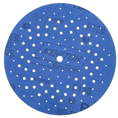 Norton 07660703221 Sanding Disc, 5 in Dia, 11/16 in Arbor, P120 Grit, Medium, Alumina Ceramic Abrasive, Spiral