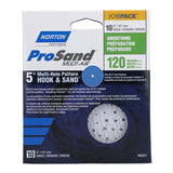 Norton 07660703221 Sanding Disc, 5 in Dia, 11/16 in Arbor, P120 Grit, Medium, Alumina Ceramic Abrasive, Spiral