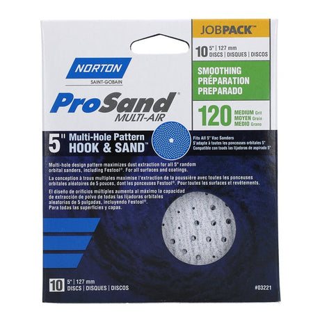 Norton 07660703221 Sanding Disc, 5 in Dia, 11/16 in Arbor, P120 Grit, Medium, Alumina Ceramic Abrasive, Spiral