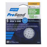 Norton 07660703220 Sanding Disc, 5 in Dia, 11/16 in Arbor, P150 Grit, Fine, Alumina Ceramic Abrasive, Spiral