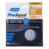 Norton 03217 Sanding Disc, 5 in Dia, 11/16 in Arbor, Coated, P320 Grit, Extra Fine, Spiral, Alumina Ceramic Abrasive
