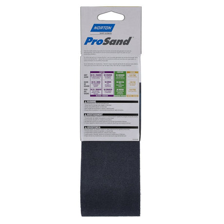 Norton 07660749264 Sanding Belt, 3 in W, 21 in L, 80 Grit, Medium, Zirconia Aluminum Abrasive