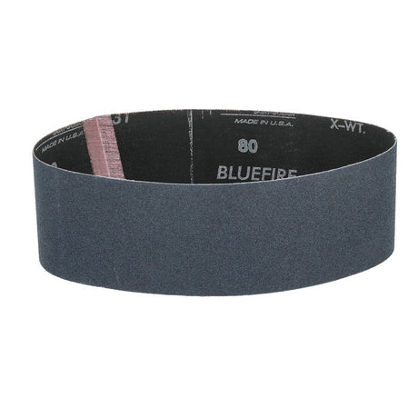 Norton 0766074961 Sanding Belt, 3 in W, 21 in L, 80 Grit, Medium, Zirconia Aluminum Abrasive