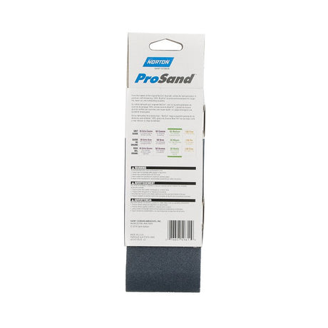 Norton 0766074961 Sanding Belt, 3 in W, 21 in L, 80 Grit, Medium, Zirconia Aluminum Abrasive