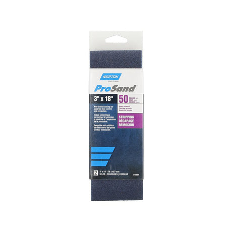Norton 07660702231 Sanding Belt, 3 in W, 18 in L, 50 Grit, Coarse, Zirconia Aluminum Abrasive